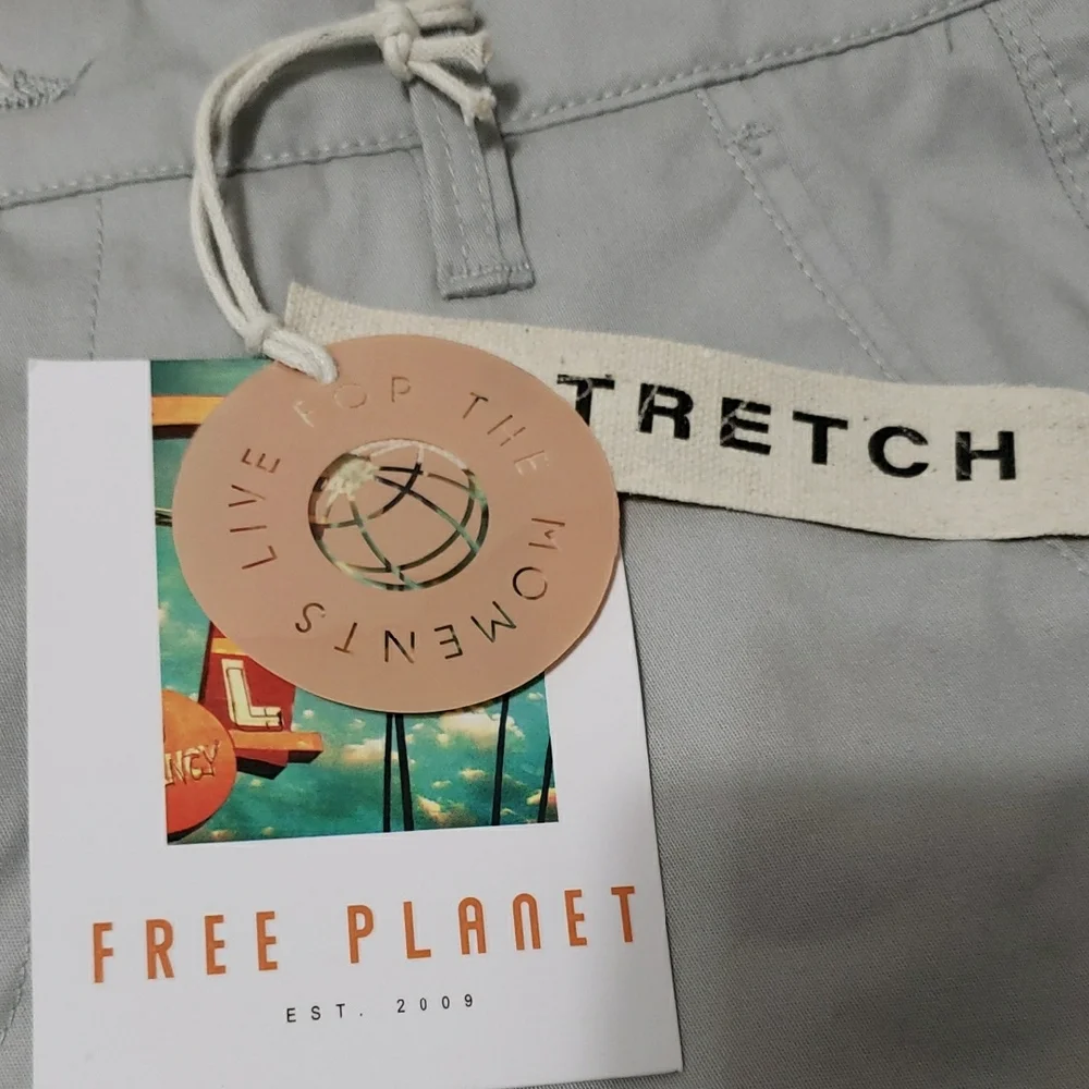 Free Planet Light Gray Men's Flat‎ Front Shorts